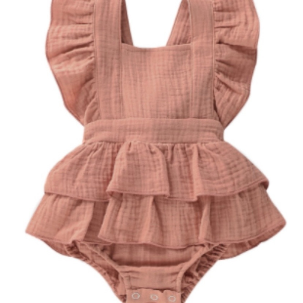 Mauve baby romper